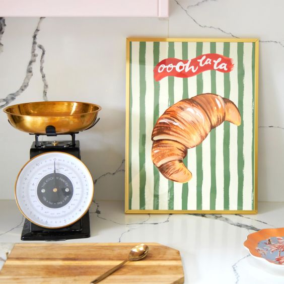 Eleanor Bowmer Oooh La La Croissant A4 Print