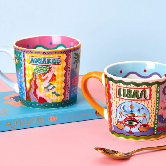 Eleanor Bowmer Aquarius Zodiac Mug 