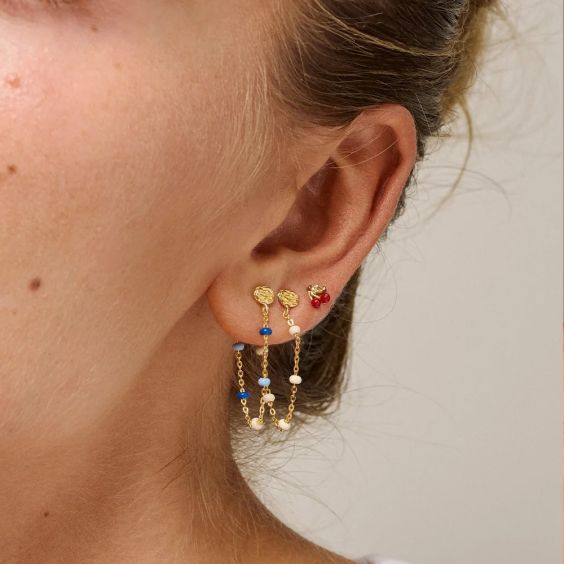 ENAMEL Copenhagen Red Cherry Stud Earrings