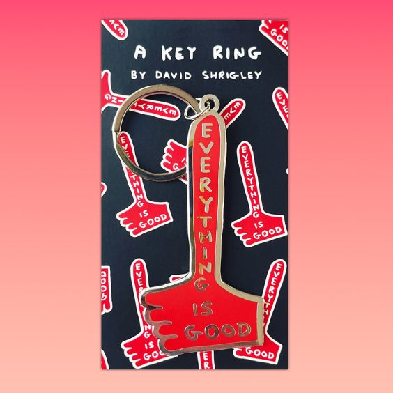 David Shrigley Everything Is Good Keyring