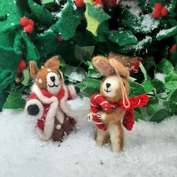 Felt So Good Cinnamon Rabbit Decoration