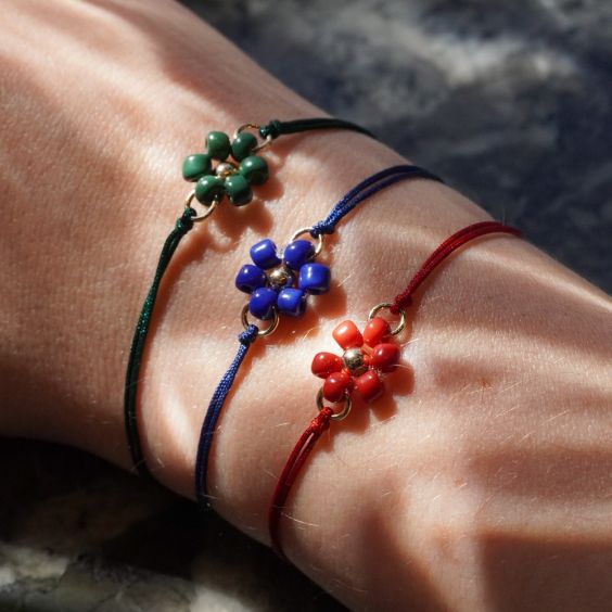 Flower Friendship Band - Green