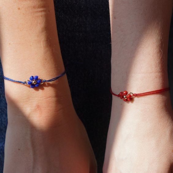 Flower Friendship Band - Wine