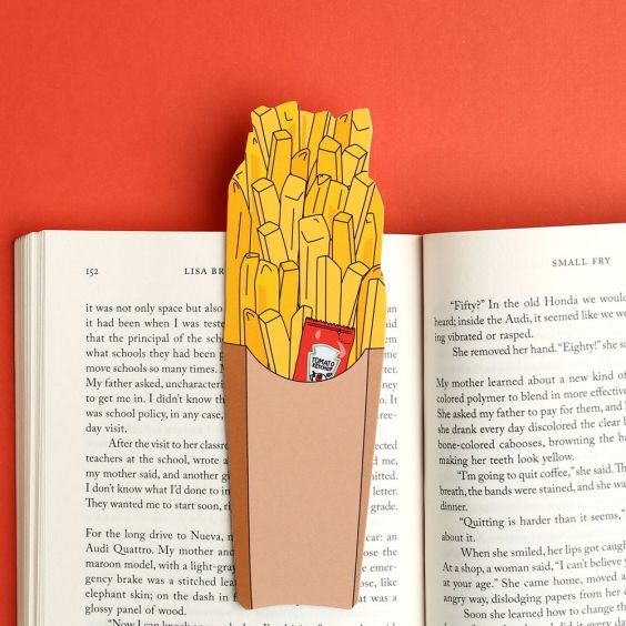 Humdrum Paper French Fries Bookmark