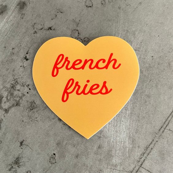 Silver Spider Sticker - French Fries