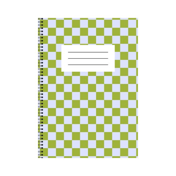 Green & Blue Checkered A5 Notebook