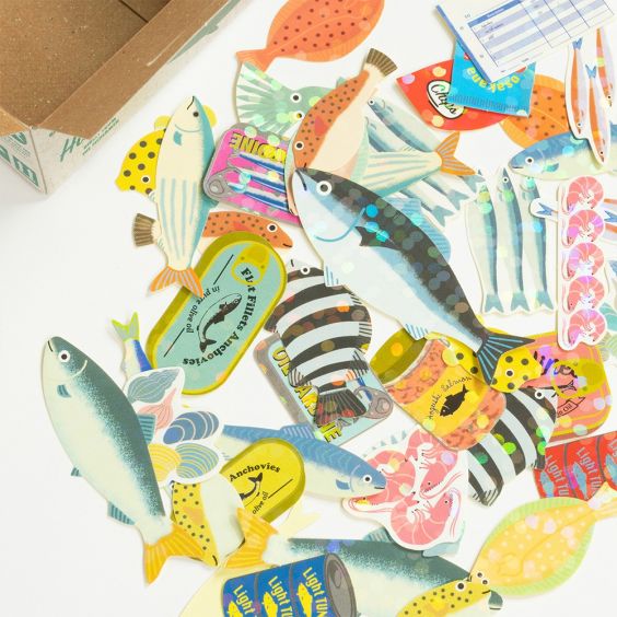 Haco Box of Stickers - Seafood