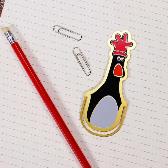 Half Moon Bay Aardman Feathers McGraw Metal Bookmark