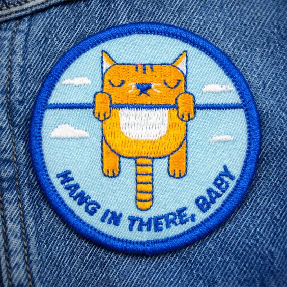 These Are Things Iron-On Patch - Hang In There, Baby