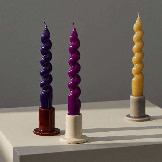HAY Tube Candle Holder Small - Off White