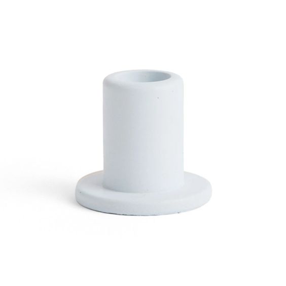 HAY Tube Candleholder Concrete - Light Blue