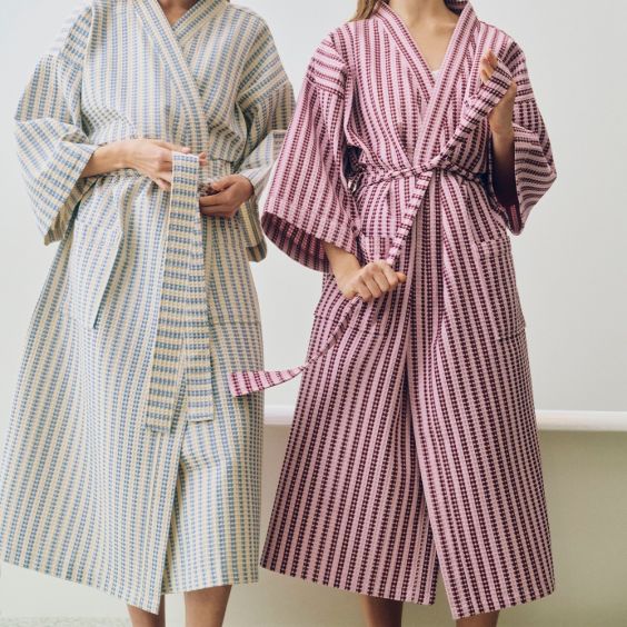 HAY Waffle Stripe Bathrobe