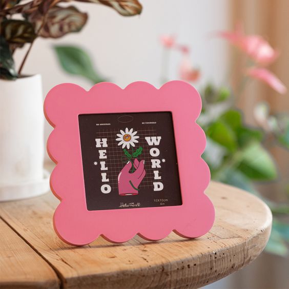 Helio Ferretti Petal Photo Frame 10x10cm - Pink