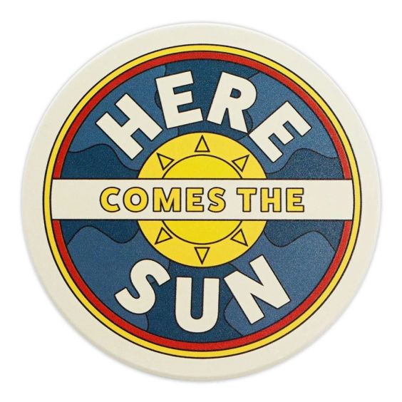 The Beatles Here Comes The Sun Ceramic Coaster