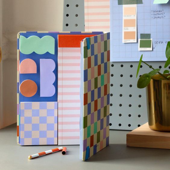 Kikkerland Notepad with Sticky Notes Set and Pen