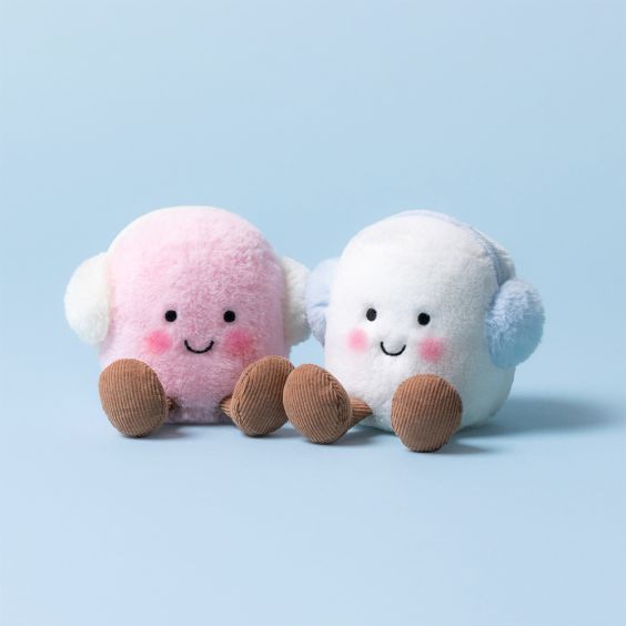 Jellycat Amuseable Toastie Pink and White Marshmallows