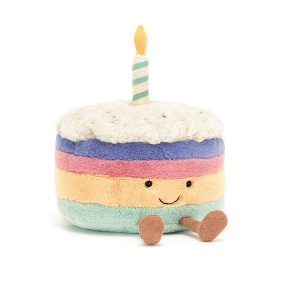 Jellycat Amuseables Rainbow Birthday Cake Medium