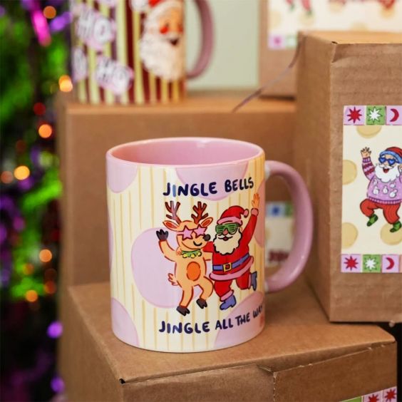 Hello Melody Jingle Bells Christmas Mug