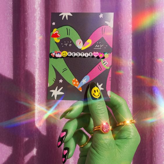 Jolly Awesome Friendship Bracelet Card - Bestie Witches