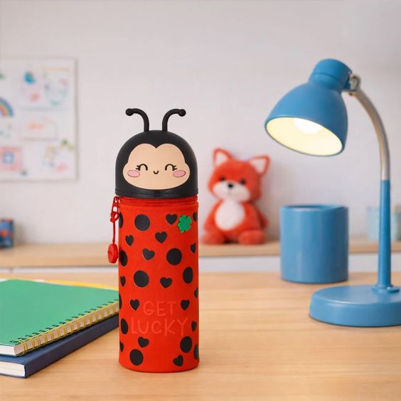 Legami Silicone Zip Pencil Case Ladybug