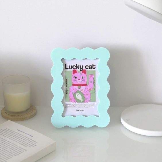 Helio Ferretti Petal Photo Frame 10x15cm - Turquoise