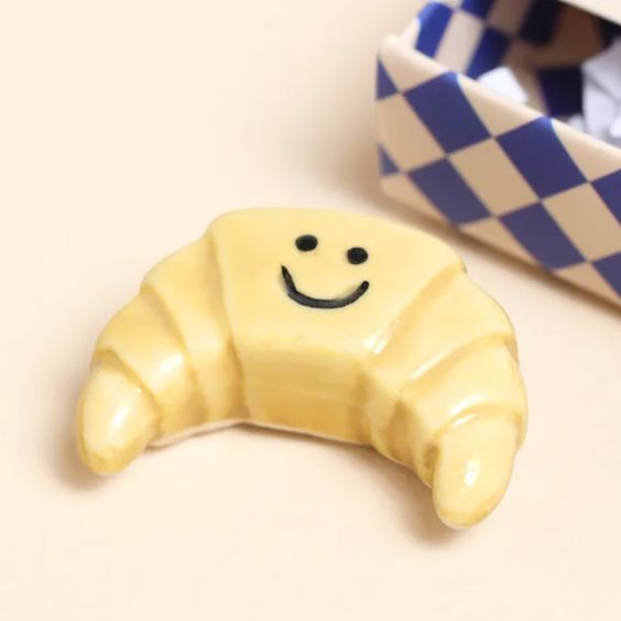 Lisa Angel Tiny Matchbox - Ceramic Croissant