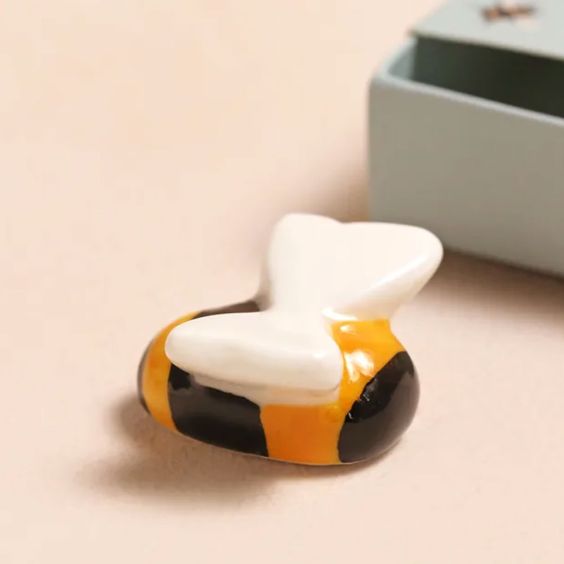 Lisa Angel Tiny Matchbox - 'Bee Happy' Ceramic Bee