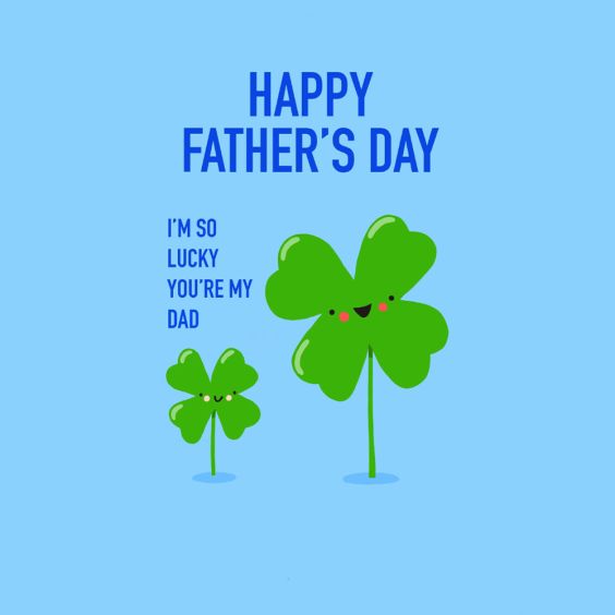Lucky Clover Father's Day Card