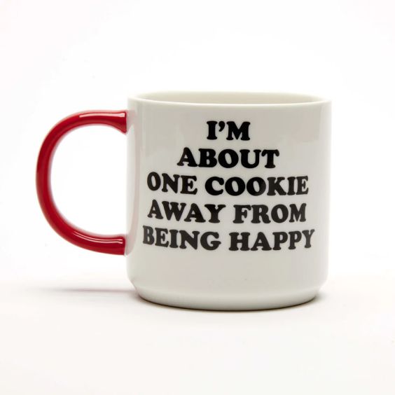 Snoopy Mug - One Cookie Away From Being Happy