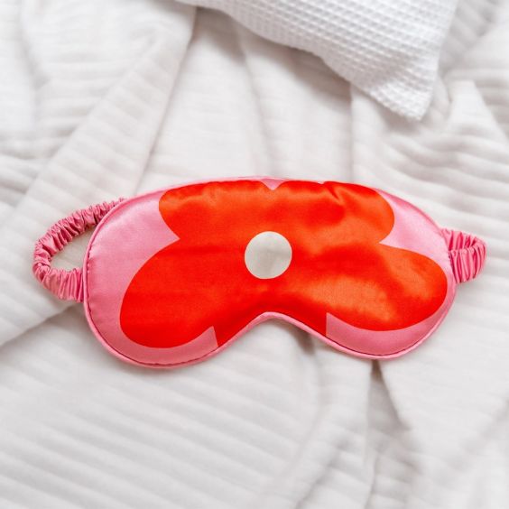 Helio Ferretti Macro Flower Pink & Red Eye Mask