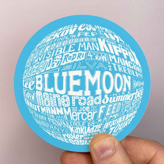 Round Man City Blue Coaster