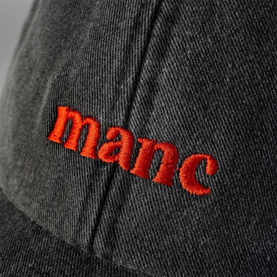 Manc Slogan Cap Black