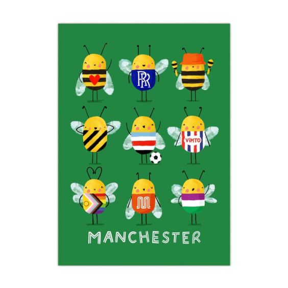 Manchester Bees A4 Print