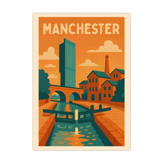 Manchester Canal A4 Print