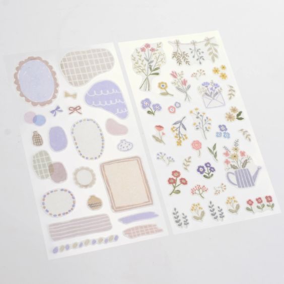 Midori 2 Sticker Sheets 2639 Flowers
