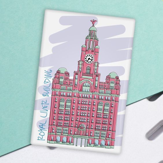 Moo & Snip Liver Building Fridge Magnet