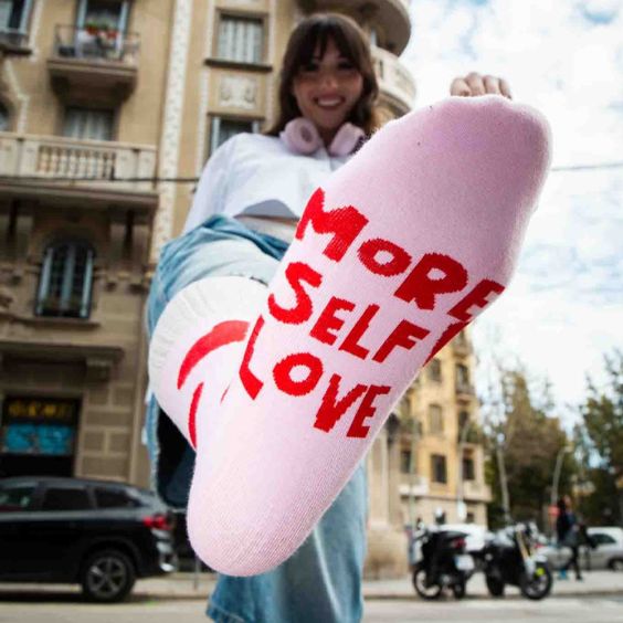 Eat My Socks More Self Love Hearts Socks