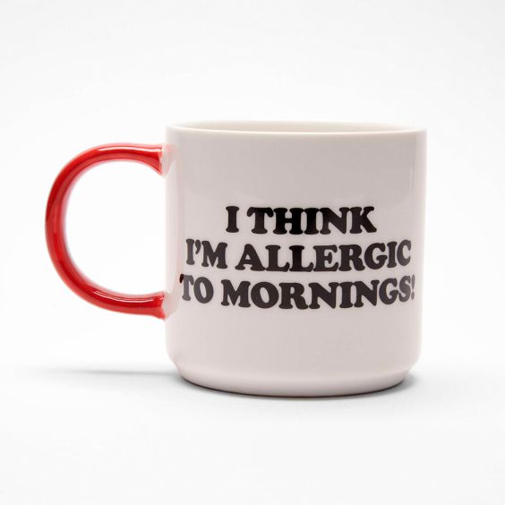 Snoopy Mug - Allergic To Mornings