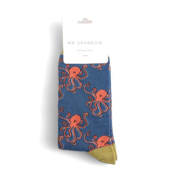 Mr Sparrow Octopus Navy Socks