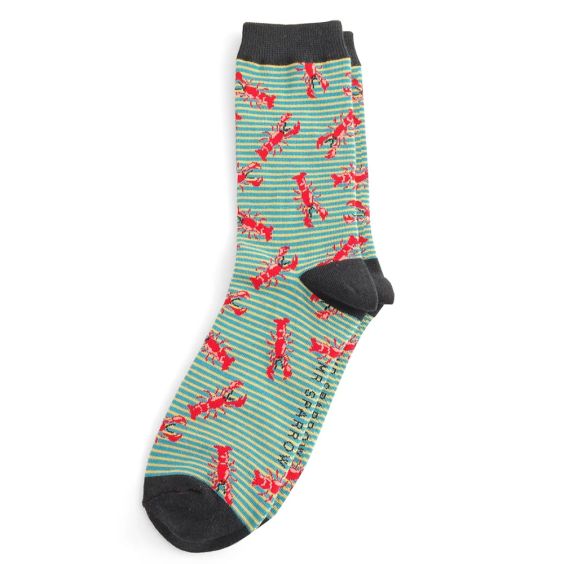 Mr Sparrow Lobsters Teal Socks