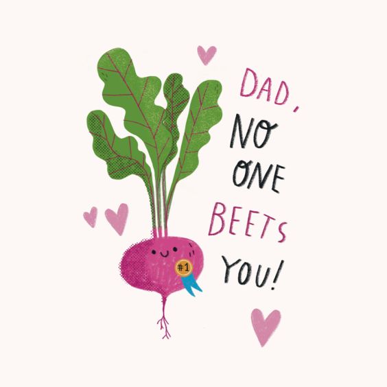 No One Beets You Father's Day Card