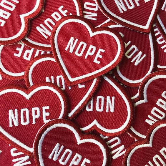 These Are Things Iron-On Patch - Nope Heart