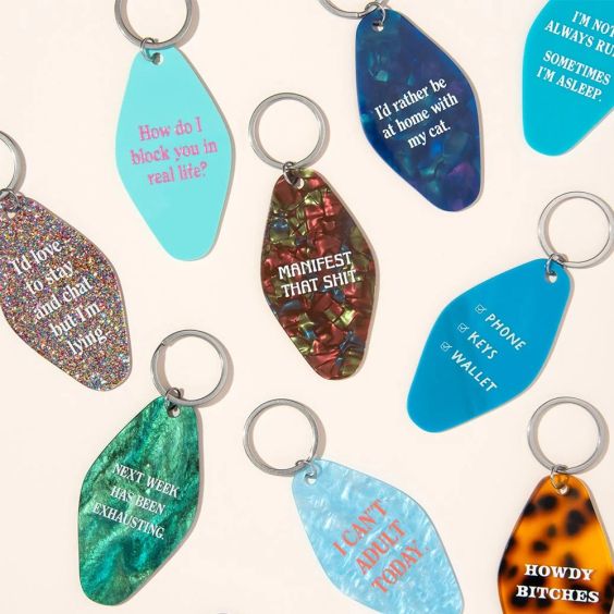 Block You in Real Life Retro Keyring