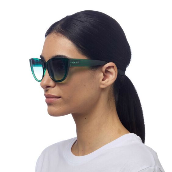 OKKIA Silvia Sunglasses - Transparent Green