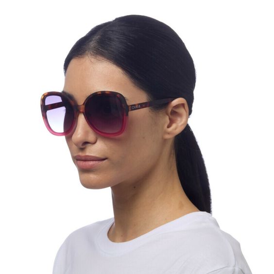 OKKIA Anna Sunglasses - Bright Pink Havana