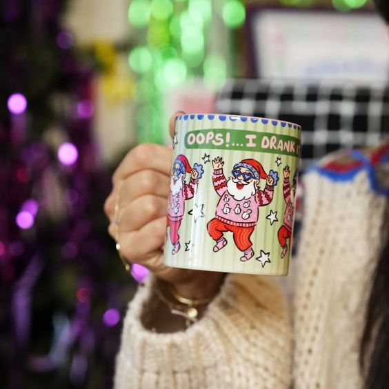 Hello Melody Oops Santa Christmas Mug