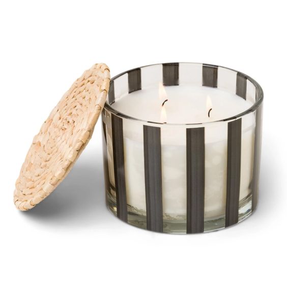 Paddywax Al Fresco Striped Candle - Palo Santo & Sage