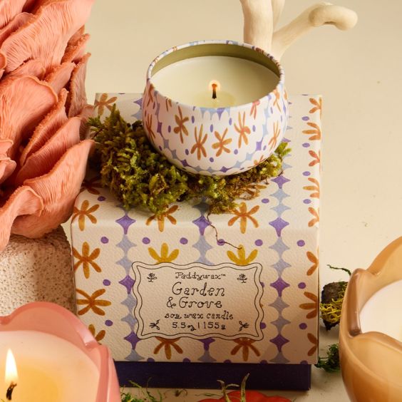 Paddywax Tulip Tin Scented Candle - Garden & Grove