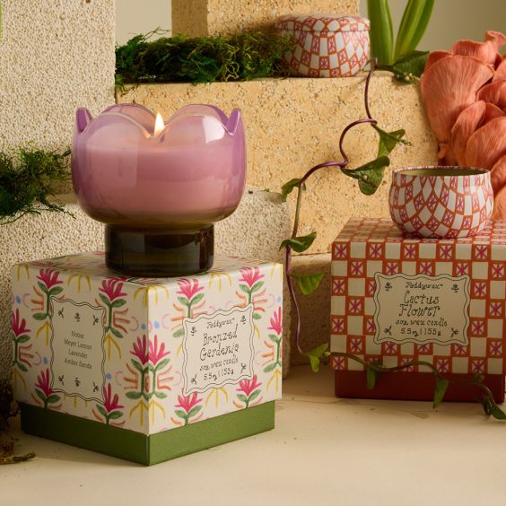 Paddywax Tulip Glass Scented Candle - Bronzed Gardenia