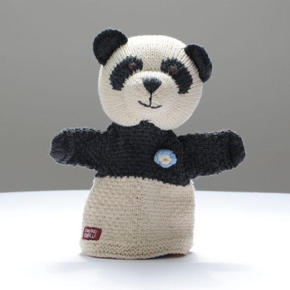 ChunkiChilli Panda Knitted Hand Puppet